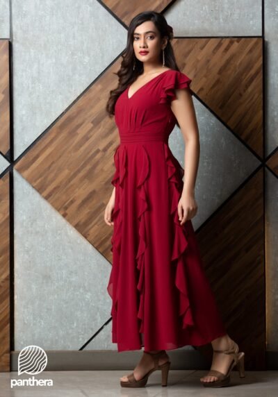 Frill Detail Maxi Dress