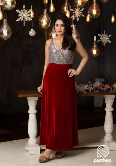Sequinned Velvet Dress