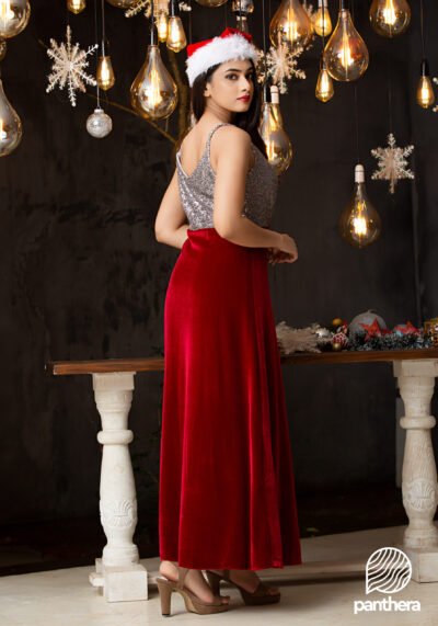 Sequinned Velvet Dress - Image 4