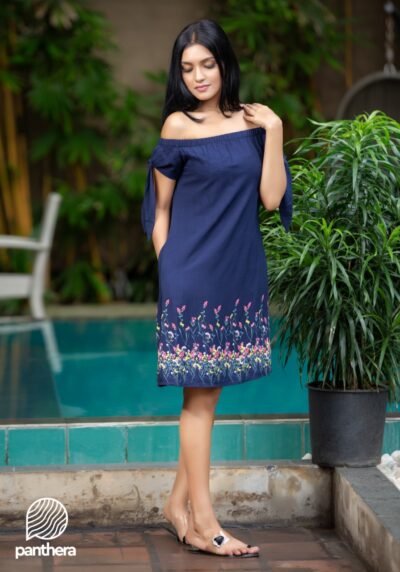 Floral Border Printed Dress - Image 2