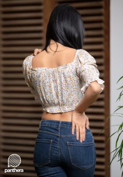 Floral Printed Crop Top - Image 3