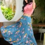 Frilled Floral Skirt