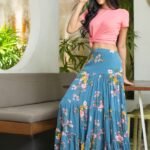 Frilled Floral Skirt - Image 2