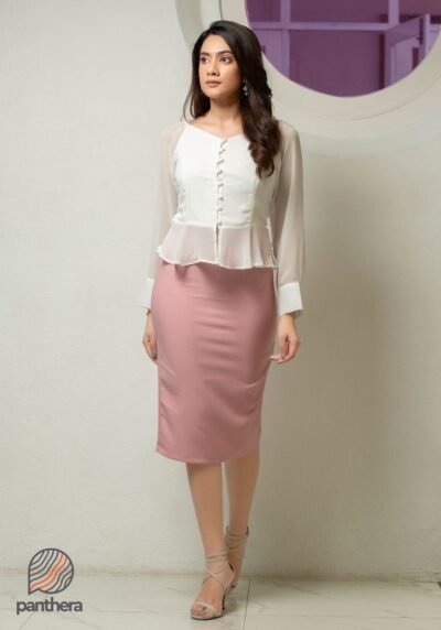Long Sleeve Peplum Top - Image 2