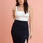 Front Slit Pencil Skirt