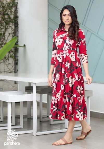 Casual Floral Printed Dress - Image 3