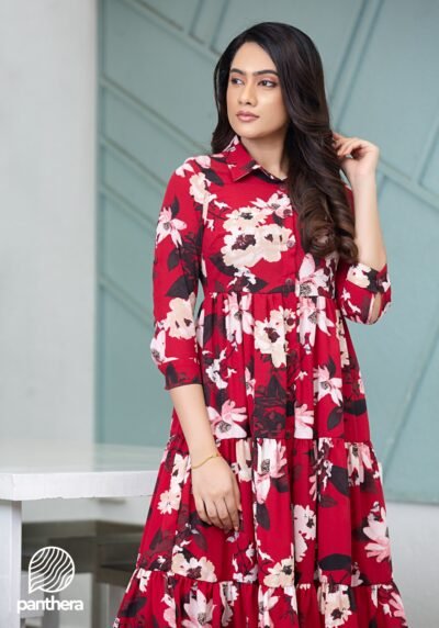 Casual Floral Printed Dress - Image 2