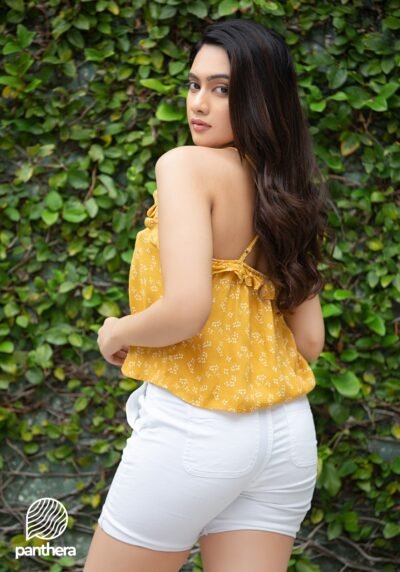 Frill Detailed Printed Cami Top - Image 4
