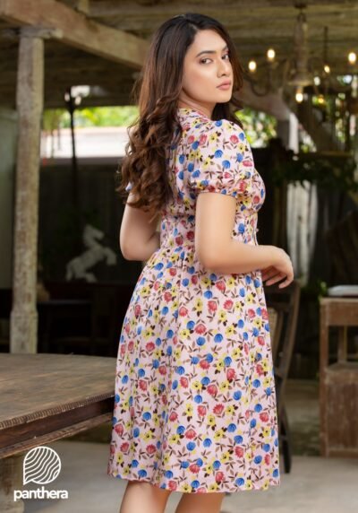 Casual Floral Printed Dress - Image 3