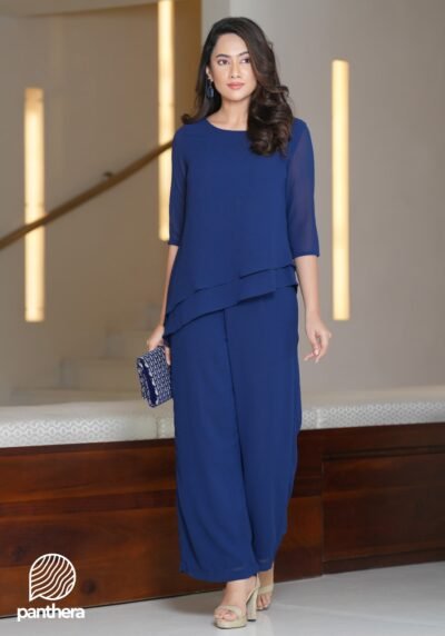 Pant Suit with Boat Neckline