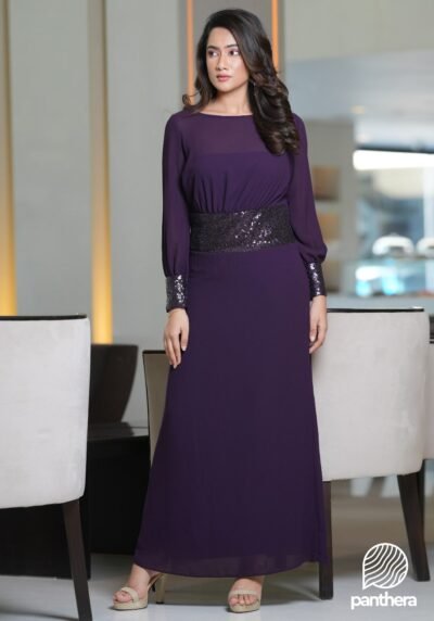 Sequins Detailed Long Sleeve Dress
