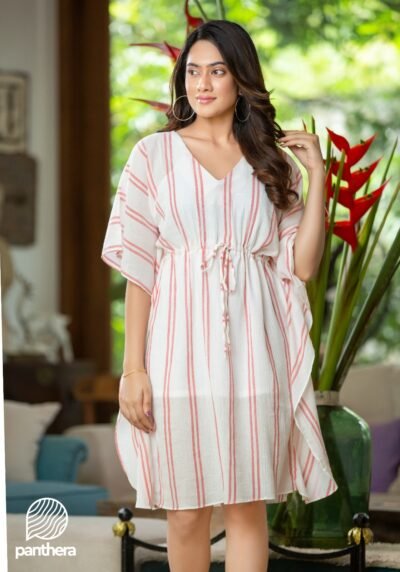 Stripped Kaftan Dress