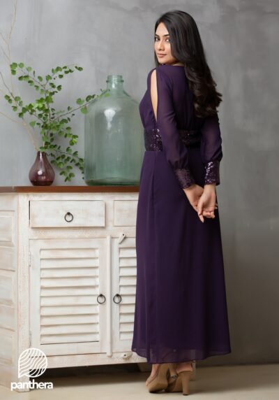Sequins Detailed Long Sleeve Dress - Image 4