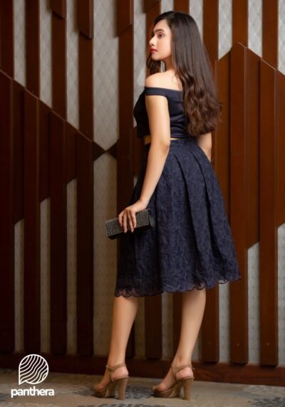 Off Shoulder Lace Skirt Suit - Image 3