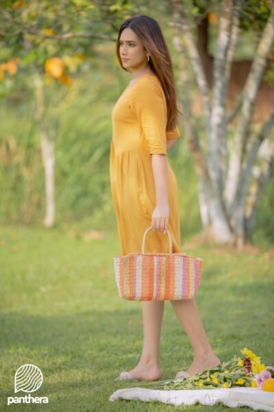 Comfy Casual Linen Midi Dress - Image 2