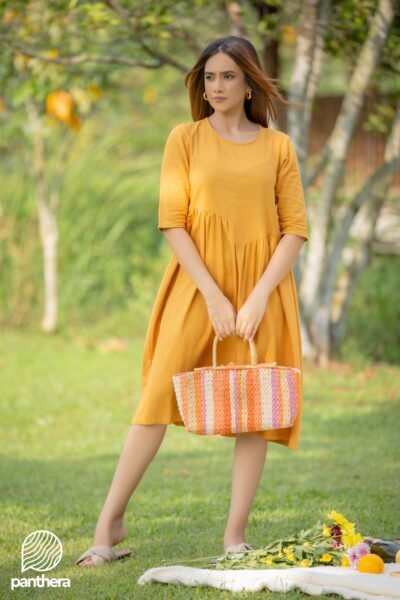 Comfy Casual Linen Midi Dress