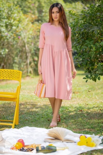 Comfy Casual Linen Midi Dress