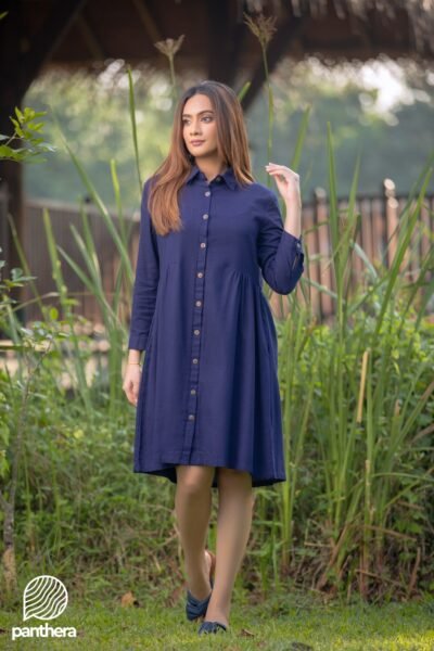 Over Size Casual Linen Midi Dress - Image 2