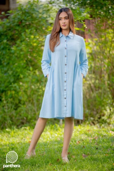 Over Size Casual Linen Midi Dress - Image 3