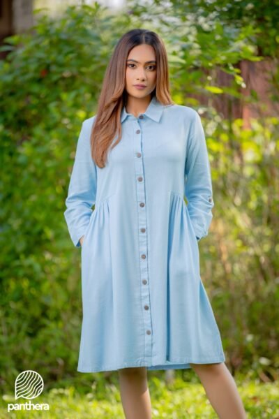 Over Size Casual Linen Midi Dress