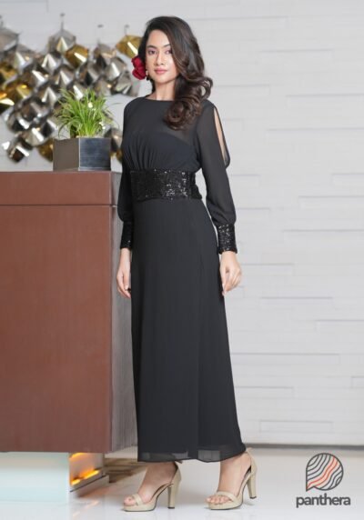Sequenced Long Sleeve Part Dress - Image 3