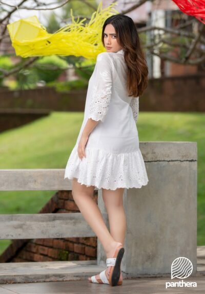 Floral Border Cutloan Dress - Image 4