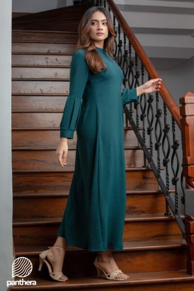 Long Sleeve High Neck Dress - Image 5
