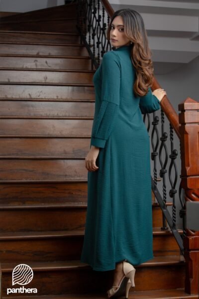 Long Sleeve High Neck Dress - Image 4