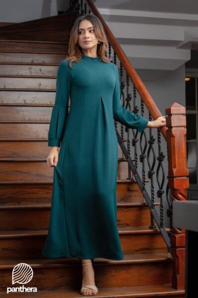 Long Sleeve High Neck Dress - Image 3
