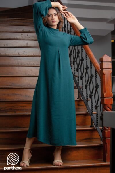 Long Sleeve High Neck Dress - Image 6