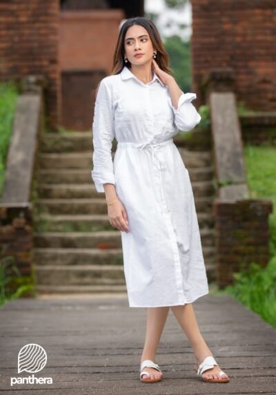 White Linen Dress - Image 2