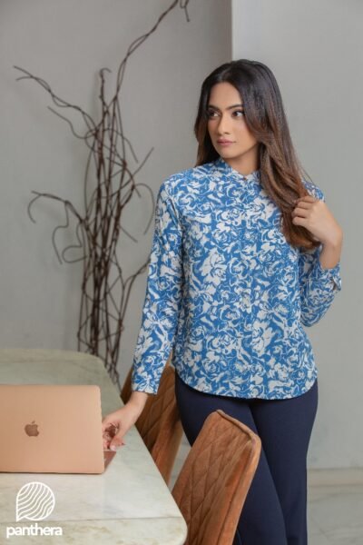 Floral Printed WW High Neck Shirt