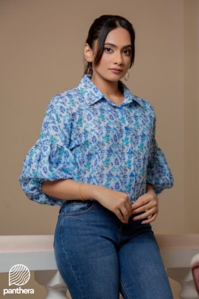 Casual Balloon Sleeve Top - Image 3