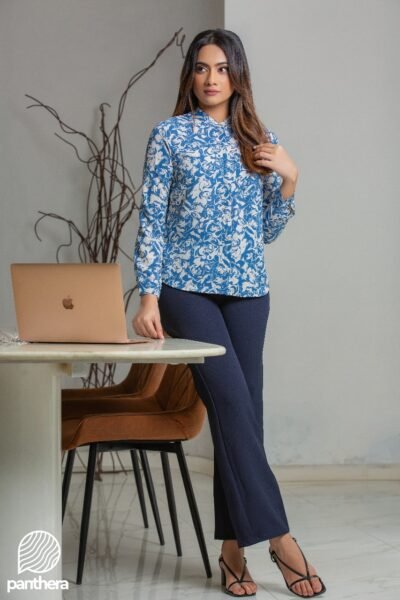 Floral Printed WW High Neck Shirt - Image 2