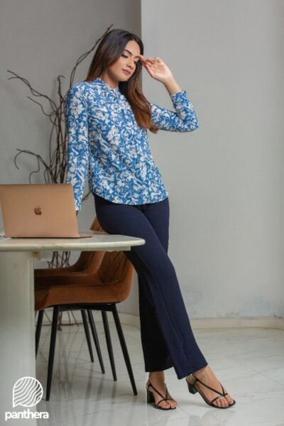 Floral Printed WW High Neck Shirt - Image 3